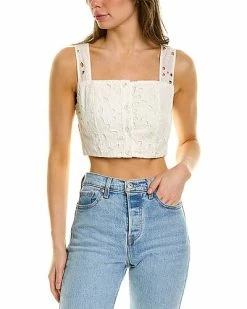Joie WeWoreWhat Eyelet Crop Top Women