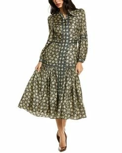 Joie Seesila Silk Midi Dress Women