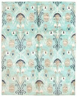 ECARPETGALLERY Jules Oushak Hand-Knotted Bamboo Silk Rug Home