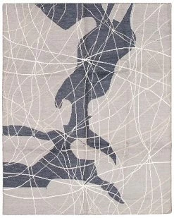 ECARPETGALLERY Hand-knotted Viscose, Wool Rug Home